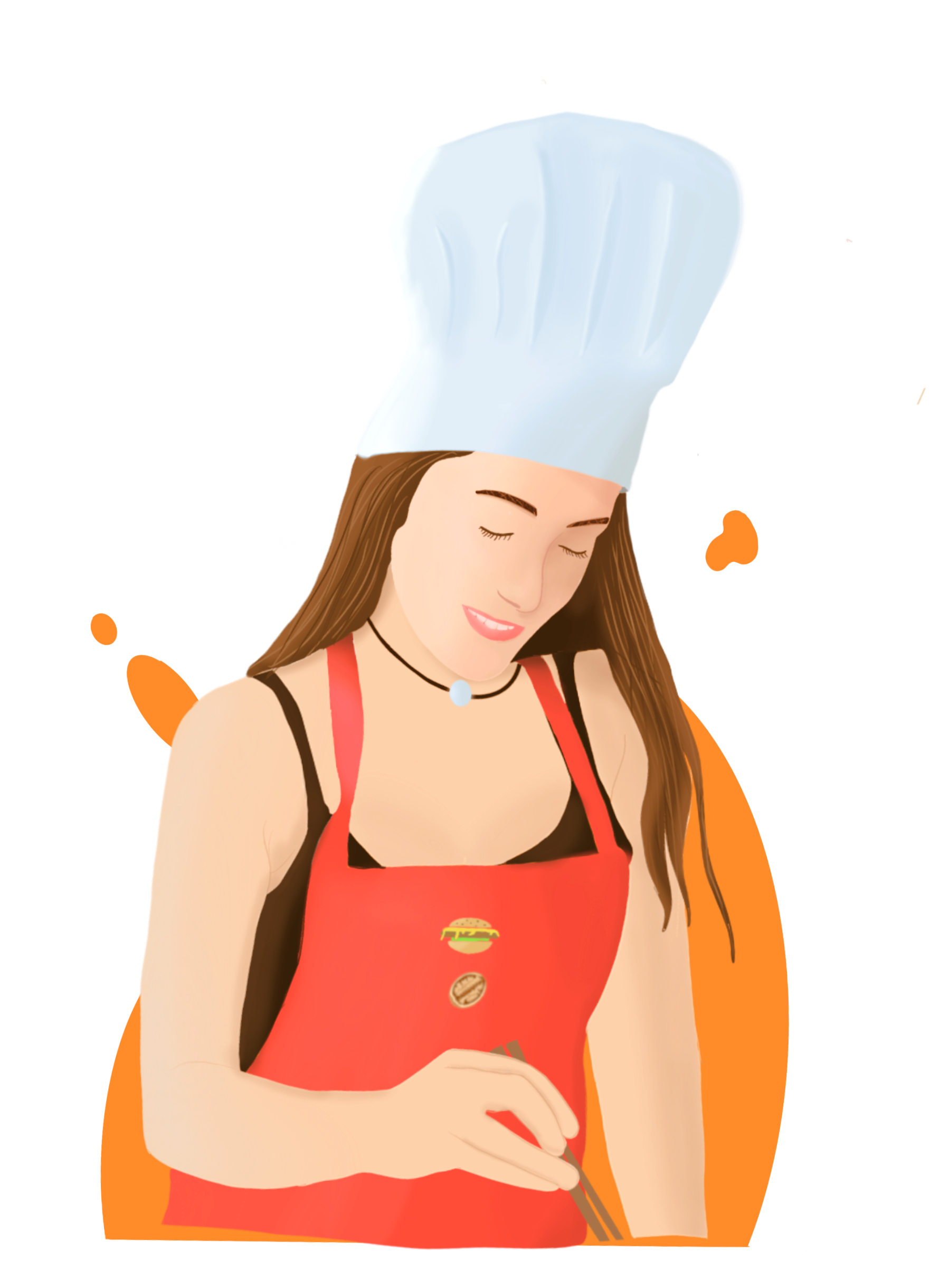 Photo de Noa qui cuisine